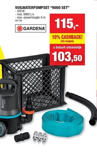 Hubo Vuilwaterpompset “9000 set” aanbieding