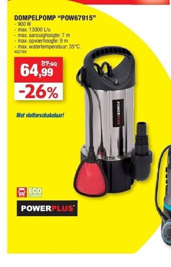 Hubo Dompelpomp “pow67915” aanbieding