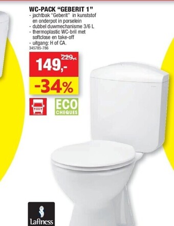 Hubo Wc-pack “geberit 1” aanbieding