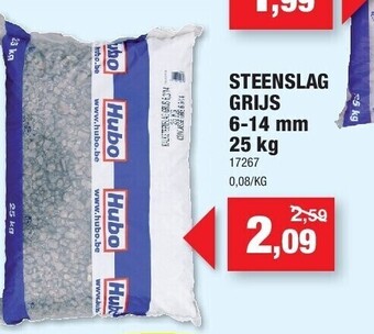 Hubo Steenslag grijs 6-14 mm 25 kg aanbieding