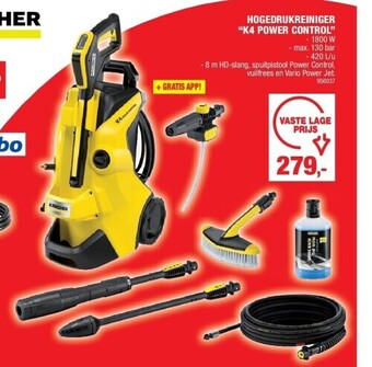 Hubo Hogedrukreiniger “k4 power control” aanbieding