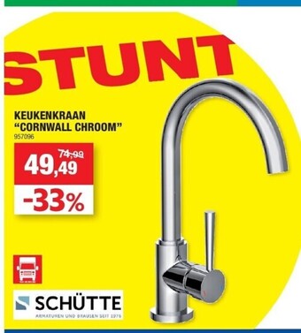 Hubo Keukenkraan “cornwall chroom” aanbieding