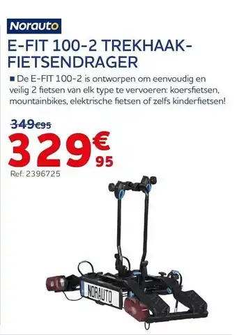 Norauto e-fit 100-2 trekhaakfietsendrager