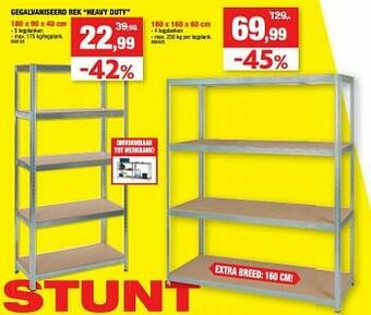 Hubo Gegalvaniseerd rek heavy duty aanbieding