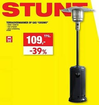Hubo Terrasverwarmer op gas cosimo aanbieding