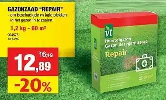 Hubo Gazonzaad repair aanbieding