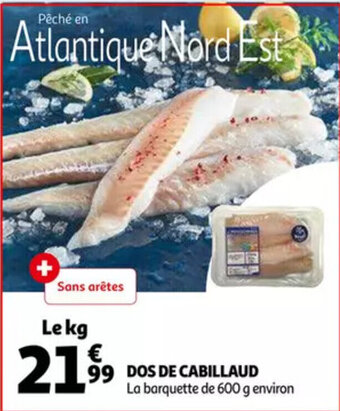 Auchan Dos de cabillaud le kg aanbieding