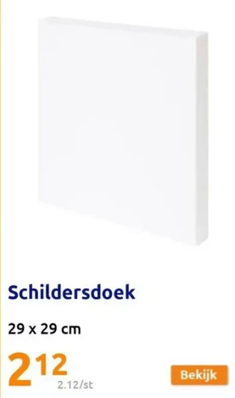 Action Schildersdoek aanbieding