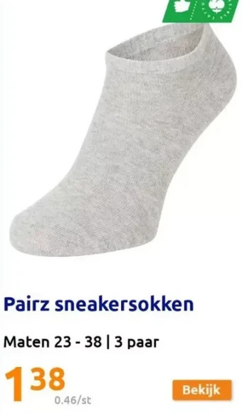 Action Pairz sneakersokken aanbieding
