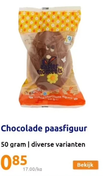 Action Chocolade paasfiguur aanbieding