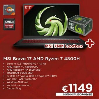 MSI Bravo 17 AMD Ryzen 7 4800H