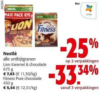 Colruyt Nestlé lion karamel & chocolade aanbieding