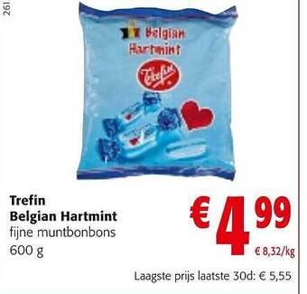 Colruyt Trefin belgian hartmint fijne muntbonbons aanbieding