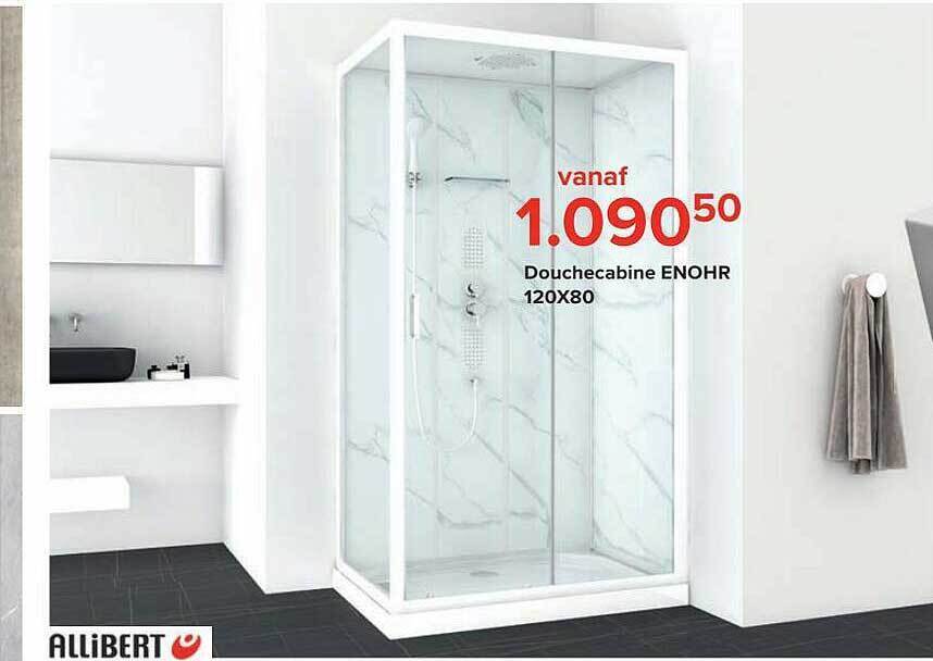 Allibert douchecabine enohr 120 x 80 promotie bij