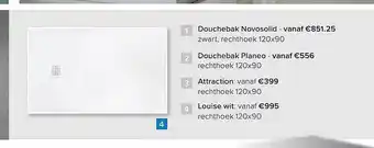 Douchebak novosolid, douchebak planeo, attraction, louise wit