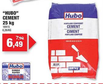 Hubo Hubo cement aanbieding