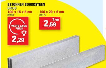 Hubo Betonnen boordsteen grijs aanbieding