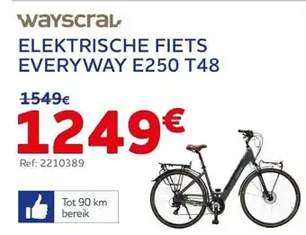 Wayscral elektrische fiets everyway e250 t48