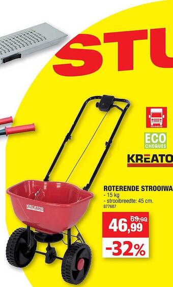Hubo Roterende strooiwagen aanbieding