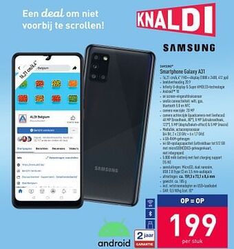 Samsung smartphone galaxy a31