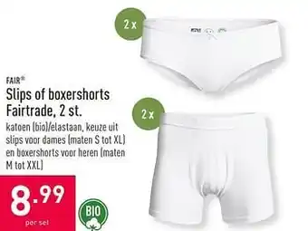ALDI Slips of boxershorts fairtrade aanbieding