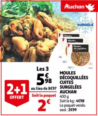 Moules decoquillees cuites surgelees 400 g