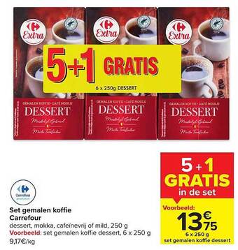 Carrefour Market Set gemalen koffie aanbieding