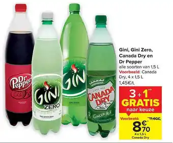 Gini, gini zero, canada dry en dr pepper