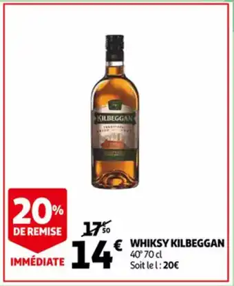 Auchan Kilbeggan whisky 40° 70 cl aanbieding