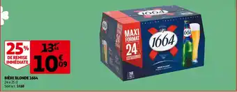Auchan 1664 biere blonde 24 x 25 cl aanbieding