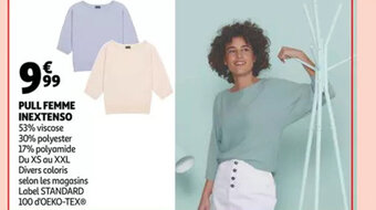 Auchan Inextenso pull femme aanbieding