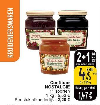 Cora Confituur nostalgie aanbieding