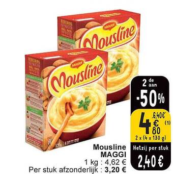 Cora Mousline maggi aanbieding