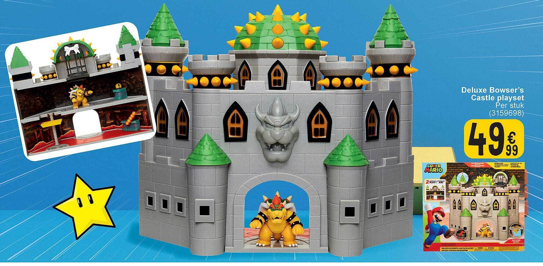 Deluxe bowser's castle playset promotie bij Cora