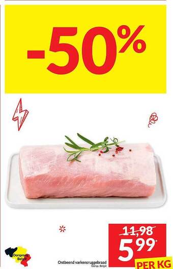 Intermarché Ontbeend varkensruggebraad aanbieding