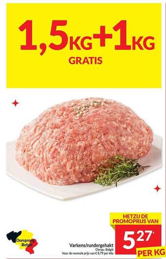 Intermarché Varkens-rundergehakt aanbieding
