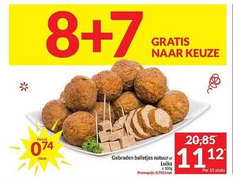 Intermarché Gebraden balletjes natuur of luiks aanbieding