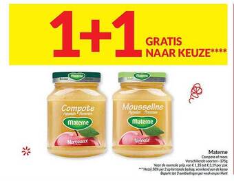 Intermarché Materne compote of moes aanbieding
