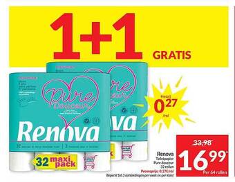 Intermarché Renova toiletpapier aanbieding
