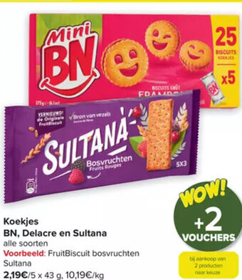 Carrefour Koekjes BN, Delacre en Sultana aanbieding