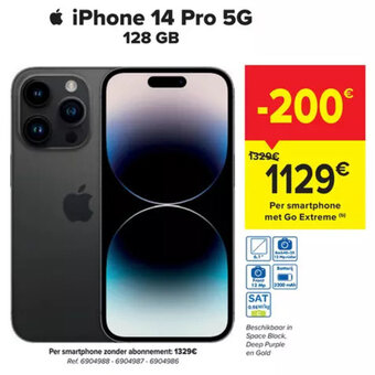 Carrefour iPhone 14 Pro 5G 128GB aanbieding