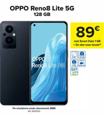 Carrefour Oppo Reno8 Lite 5G 128GB aanbieding