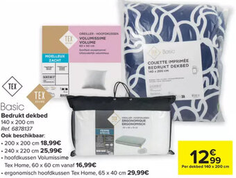 Carrefour Basic Bedrukt Dekbed 140 x 200cm aanbieding