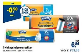 Makro Swirl pedaalemmerzakken met handvat aanbieding