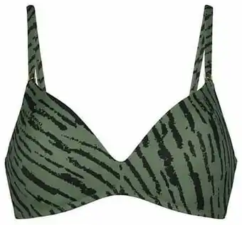 HEMA HEMA Dames Bikinitop Zonder Beugel - Zebra Legergroen (legergroen) aanbieding