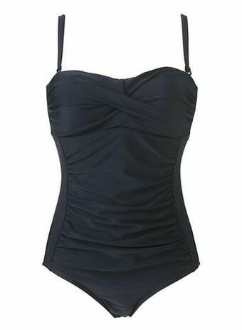HEMA Dames Badpak Strapless Medium Control Recycled Blauw (blauw)
