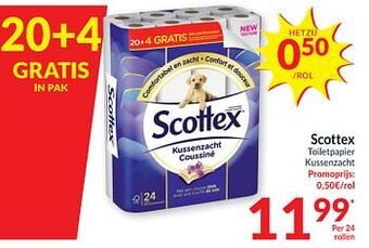 Intermarché Scottex toiletpapier kussenzacht aanbieding