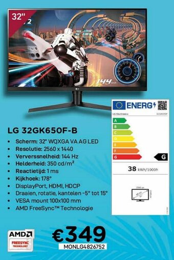 CompuDeals LG 32GK650F-B aanbieding