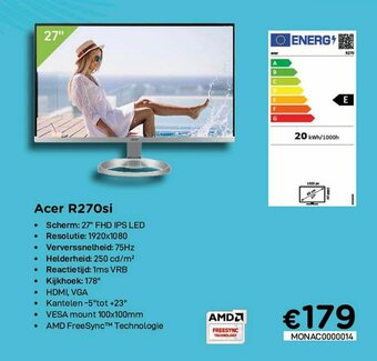 CompuDeals Acer R270si aanbieding