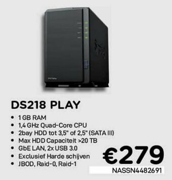 CompuDeals DS218 Play aanbieding